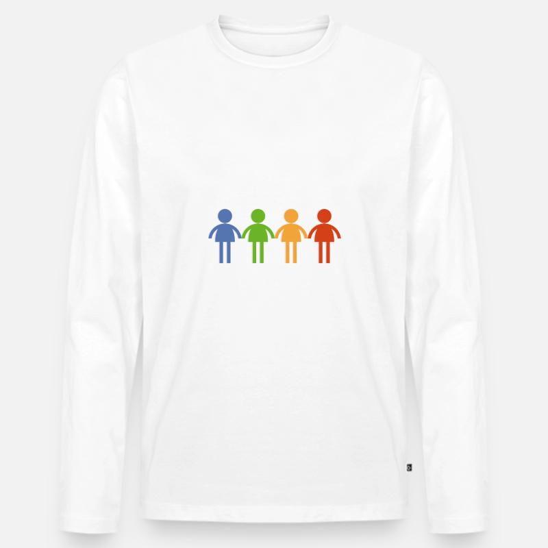 Kinder Babysprüche Kindergarten - Männer Premium Bio Langarmshirt - Weiß