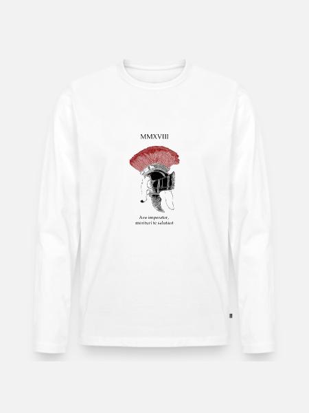 Roemerhelm Crista - Männer Premium Bio Langarmshirt - Weiß