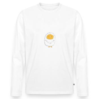 Hide and SeekYeti - Men's Premium Organic Long Sleeve Shirt - white - Front - Nico (187cm)