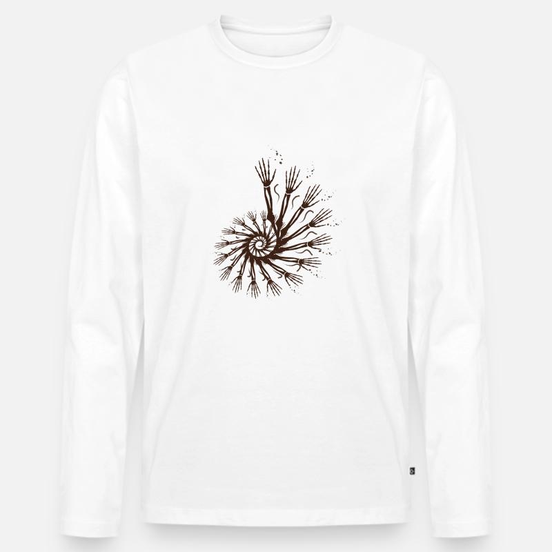 zombies spirale - Männer Premium Bio Langarmshirt - Weiß