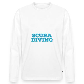 Je serais plutôt plongée sous-marine - T-shirt manches longues Premium bio Homme - blanc - Devant - Nico (187cm)