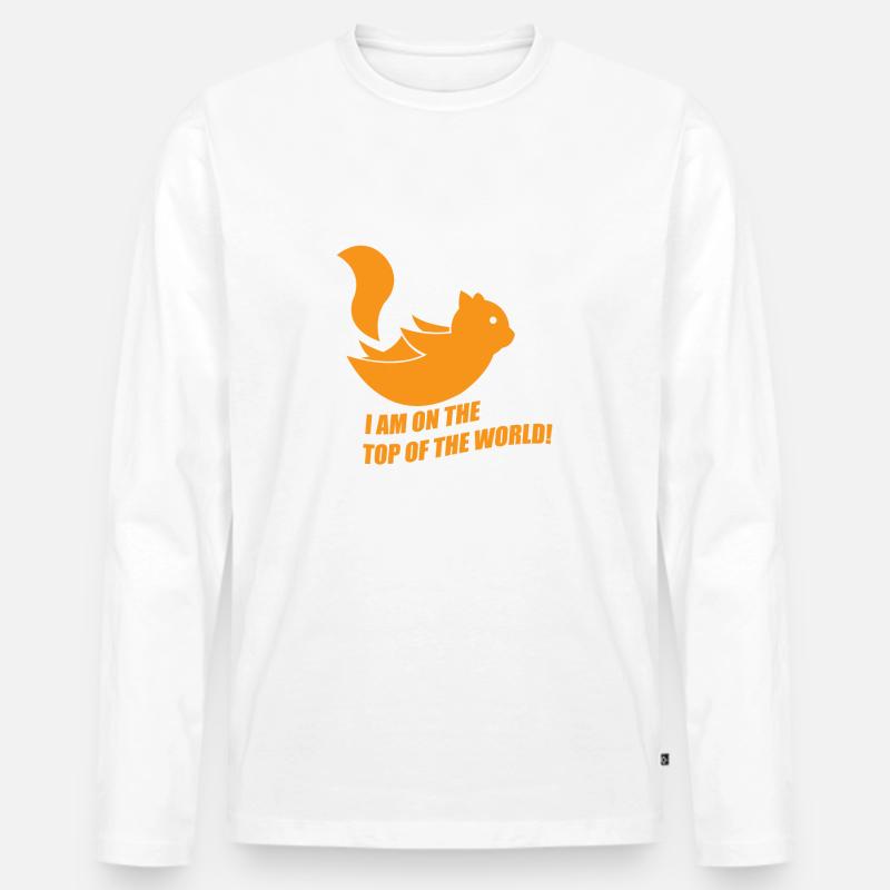 Flughörnchen - Männer Premium Bio Langarmshirt - Weiß