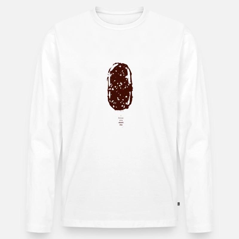 Eis am Stiel - Männer Premium Bio Langarmshirt - Weiß