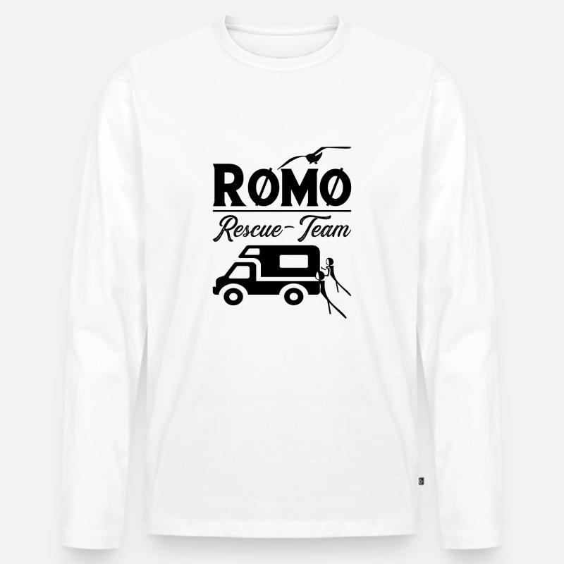 Röm Rescue Team - Männer Premium Bio Langarmshirt - Weiß