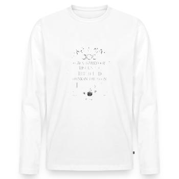 Walk barefoot listen to the wind drink in the moon - Männer Premium Bio Langarmshirt - Weiß - Vorne - Nico (187cm)