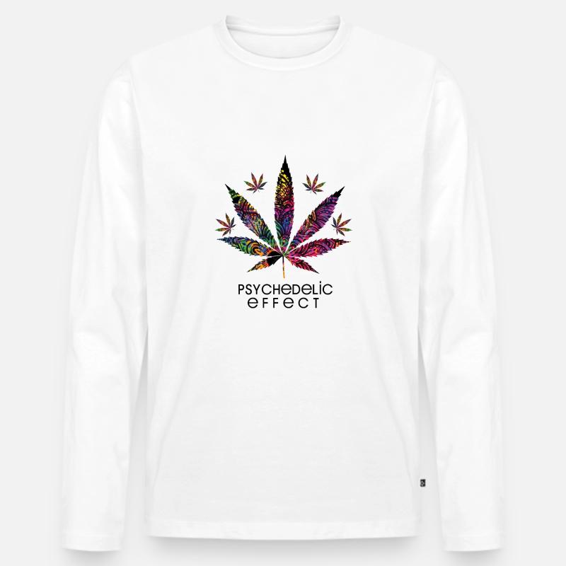 Psychedelic effect - Männer Premium Bio Langarmshirt - Weiß