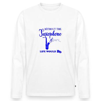 jazz - T-shirt manches longues Premium bio Homme - blanc - Devant - Nico (187cm)