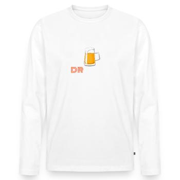 Druncle Funny Uncle Drunker T-Shirt - Men's Premium Organic Long Sleeve Shirt - white - Front - Nico (187cm)
