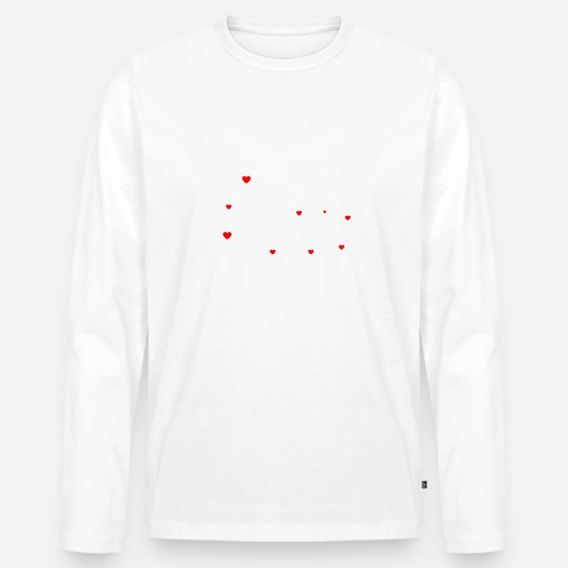 Marie - Männer Premium Bio Langarmshirt - Weiß