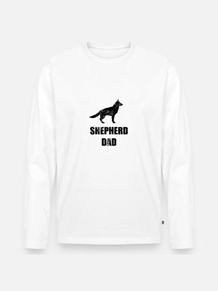 German shepherd - Men's Premium Organic Long Sleeve Shirt - white