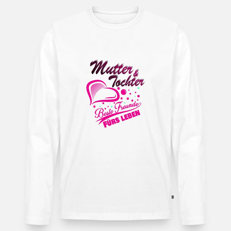 Mutter - Männer Premium Bio Langarmshirt - Weiß