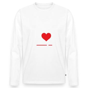 I love hit - Men's Premium Organic Long Sleeve Shirt - white - Front - Nico (187cm)