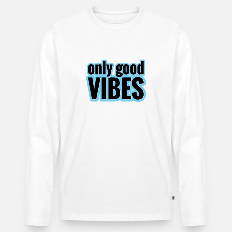 GUTE STIMMUNG - GUTE LAUNE - Männer Premium Bio Langarmshirt - Weiß