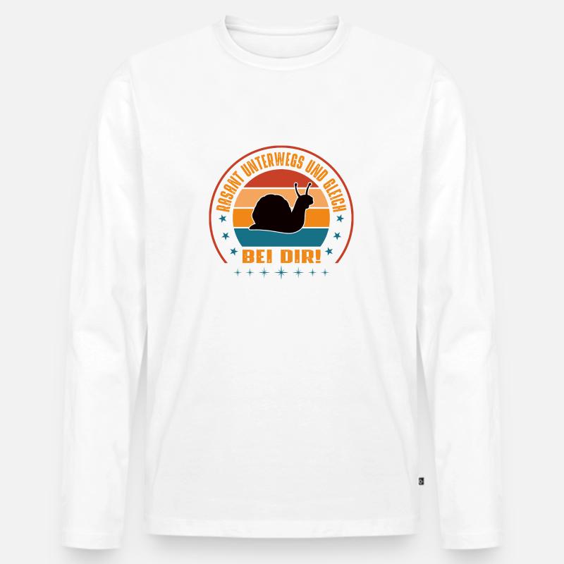 Gleich Bei Dir - Männer Premium Bio Langarmshirt - Weiß