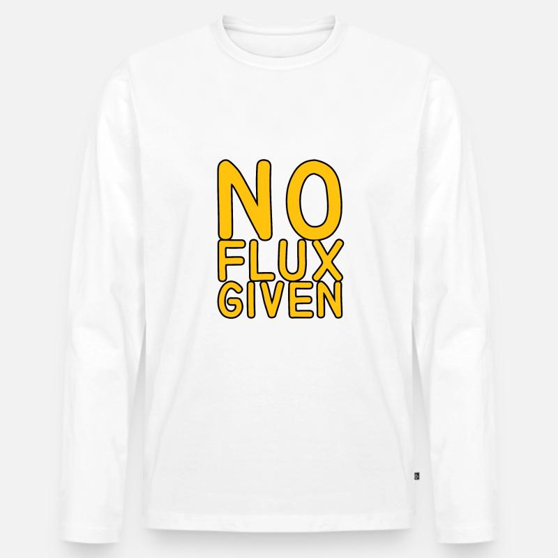 No Flux Given 6 - Männer Premium Bio Langarmshirt - Weiß