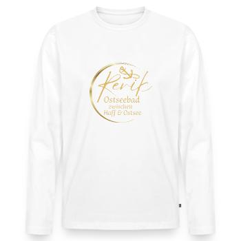 Rerik- Station balnéaire baltique entre lagon et mer Baltique - T-shirt manches longues Premium bio Homme - blanc - Devant - Nico (187cm)