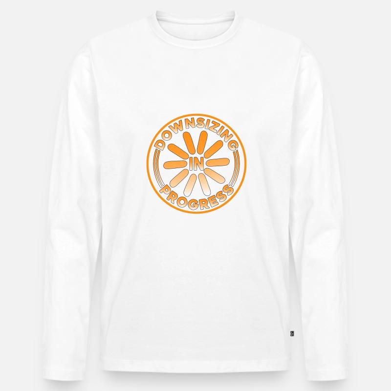Downsizing In Progress 15 - Men's Premium Organic Long Sleeve Shirt - white