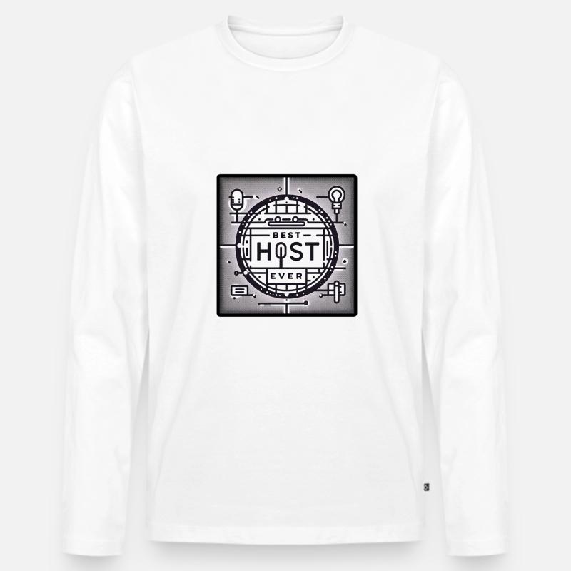 Best Host Ever 24 - Männer Premium Bio Langarmshirt - Weiß