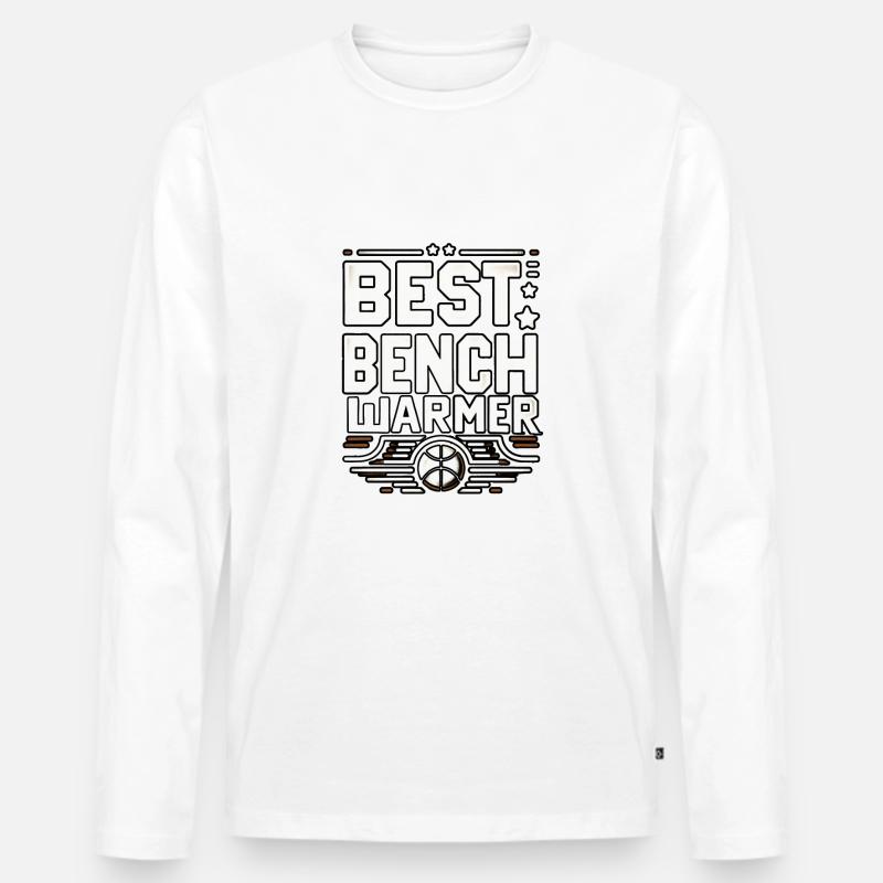 Best Benchwarmer 5 - Männer Premium Bio Langarmshirt - Weiß