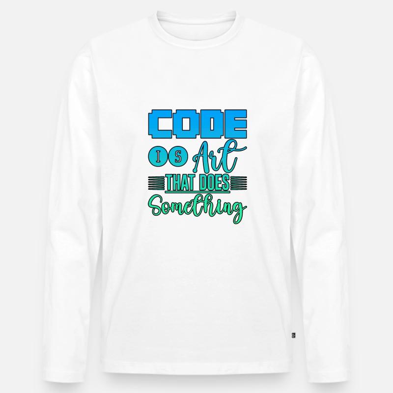 Code is art that does something 4 Men's Premium Organic Long Sleeve Shirt