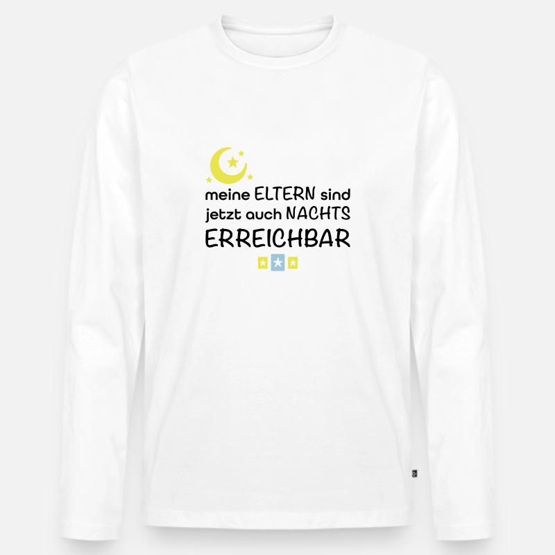 lustige Babysprüche - Männer Premium Bio Langarmshirt - Weiß