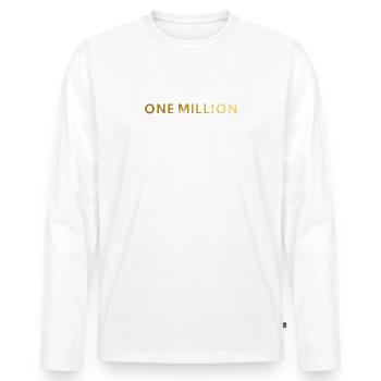 One Million Dollar Deal - Handshake - Männer Premium Bio Langarmshirt - Weiß - Vorne - Nico (187cm)