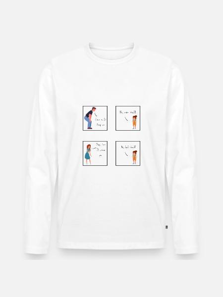 No | Child | Funny | Toddler | Dad - Men's Premium Organic Long Sleeve Shirt - white