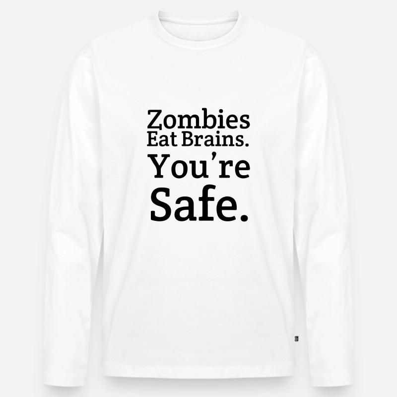Zombies - Männer Premium Bio Langarmshirt - Weiß