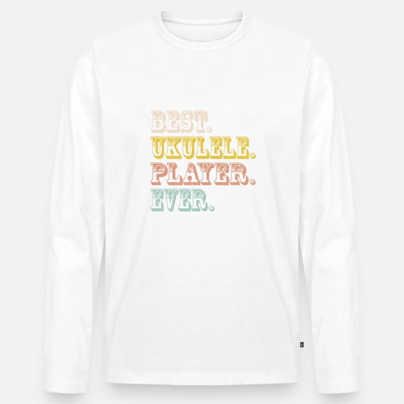 Best. Ukulele. Player. Ever. - Männer Premium Bio Langarmshirt - undefined