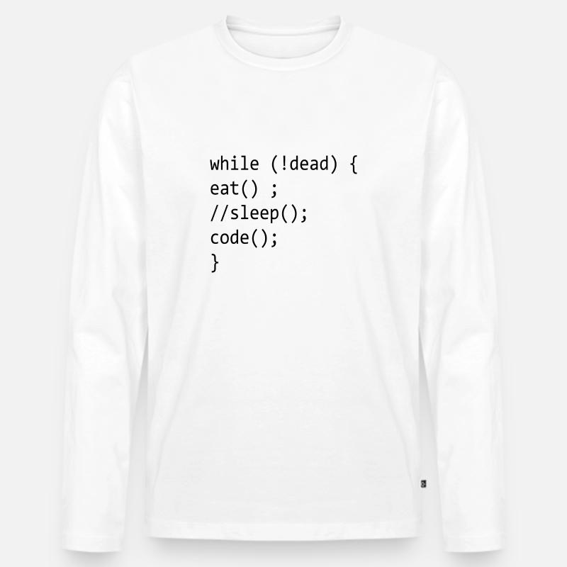 Code Admin Informatik Nerd Programming - Männer Premium Bio Langarmshirt - Weiß