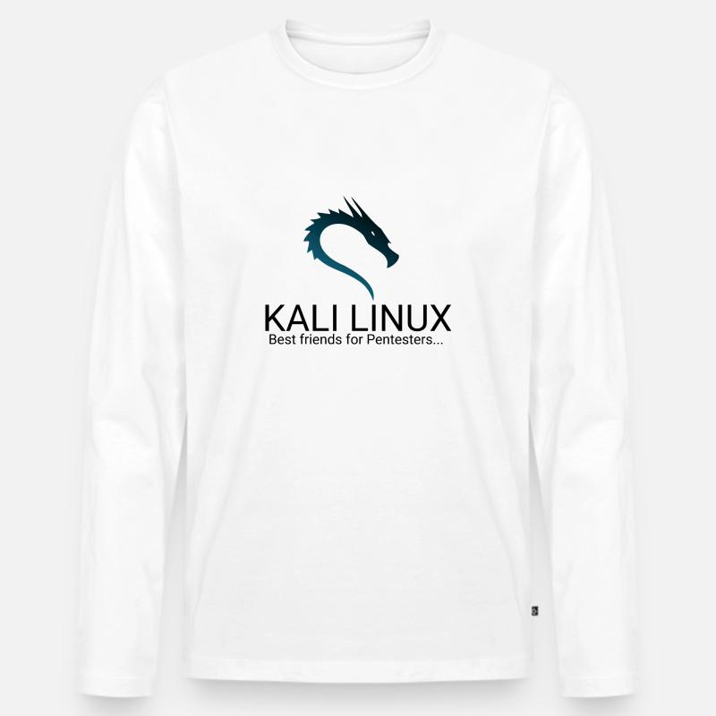 Kali Linux - Männer Premium Bio Langarmshirt - Weiß
