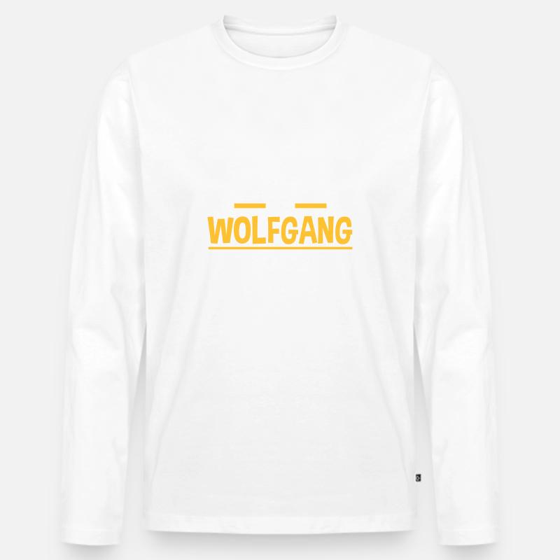 Wolfgang - Männer Premium Bio Langarmshirt - Weiß