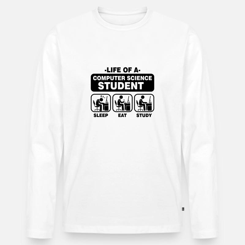 Student Computer Science Programming Gift Nerd Admin Men's Premium Organic Long Sleeve Shirt