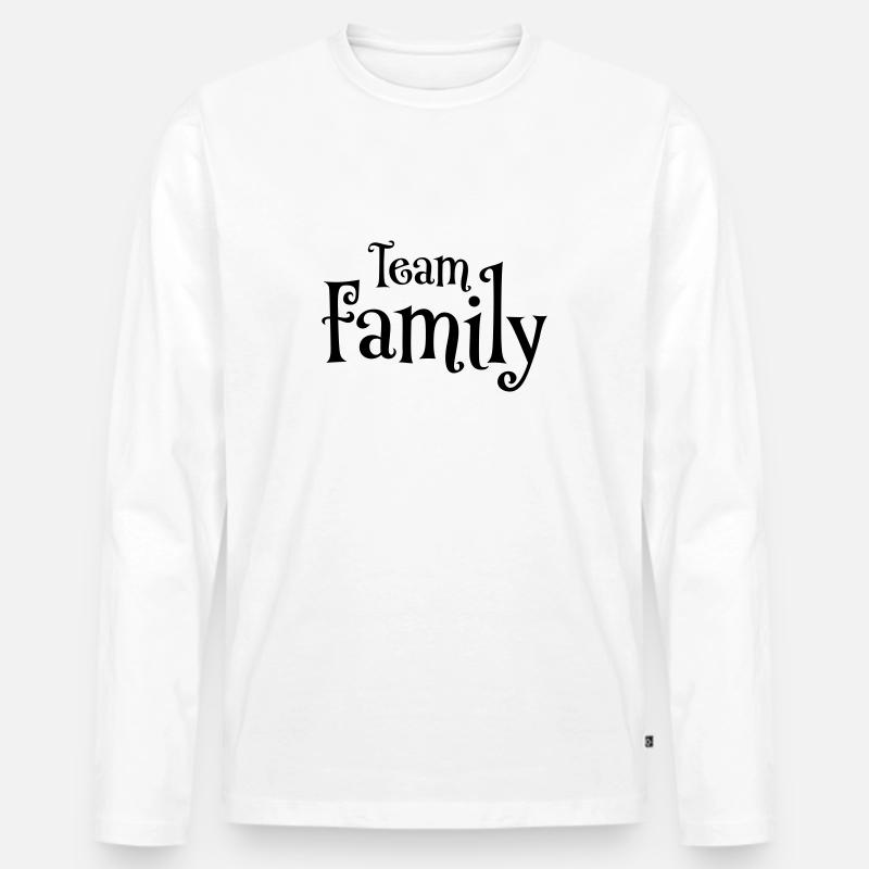 Team family - Männer Premium Bio Langarmshirt - Weiß