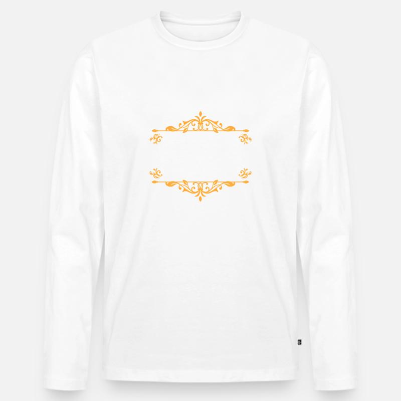 Michaela - Männer Premium Bio Langarmshirt - Weiß