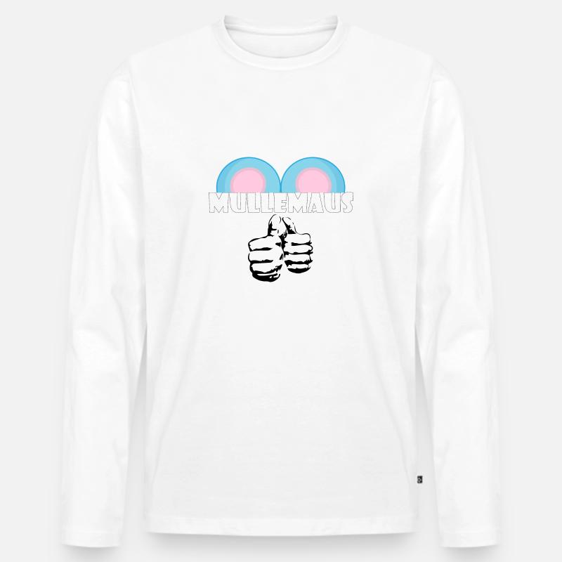 Kosename Mullemaus Geschenkidee - Männer Premium Bio Langarmshirt - Weiß