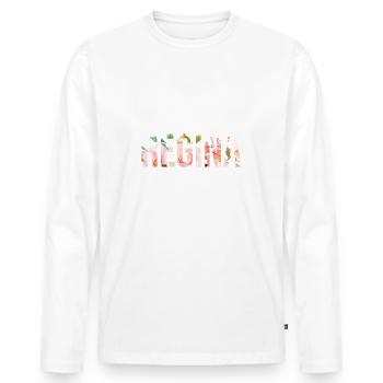 Vorname Regina - Männer Premium Bio Langarmshirt - Weiß - Vorne - Nico (187cm)