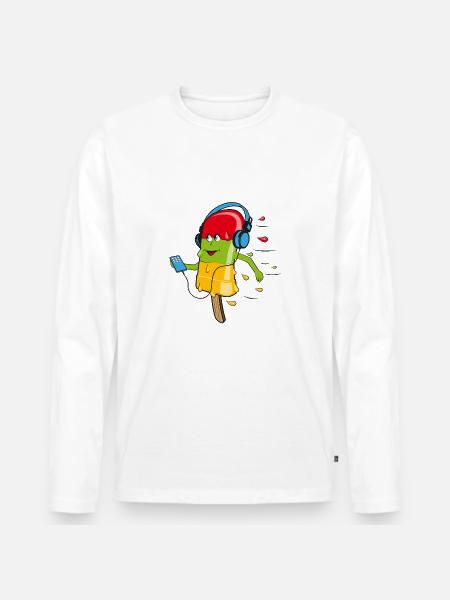 Melting Ice - Men's Premium Organic Long Sleeve Shirt - white