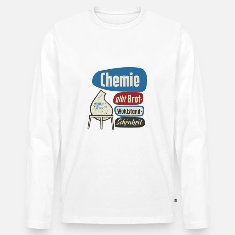 Chemie Werbung - Männer Premium Bio Langarmshirt - Weiß