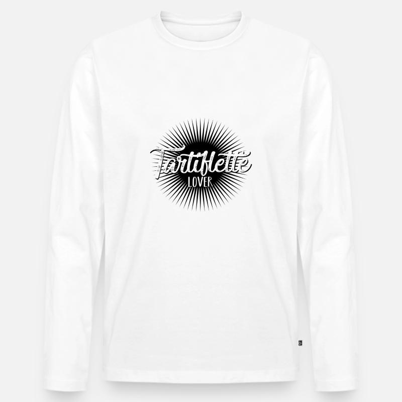 Tartiflette Lover blc Kreis - Männer Premium Bio Langarmshirt - Weiß