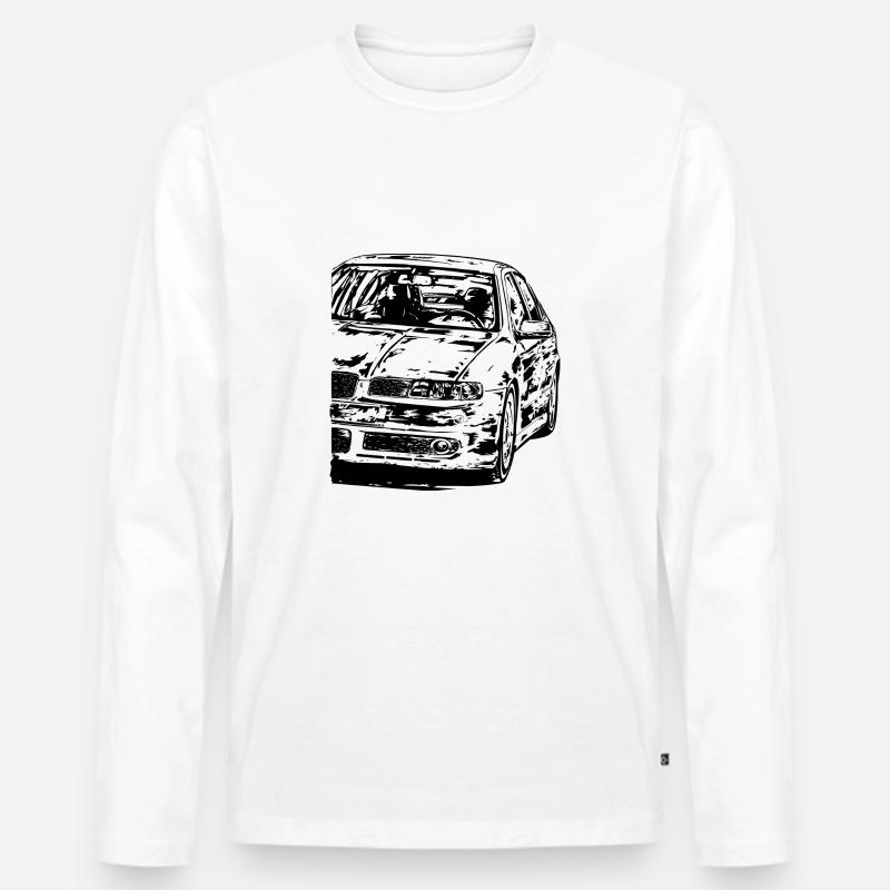 Leon 1M Dirty - Männer Premium Bio Langarmshirt - Weiß