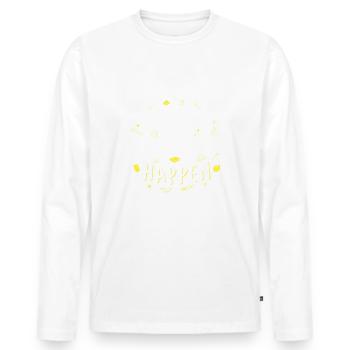 Mistakes allow thinking to happen - teacher school - Men's Premium Organic Long Sleeve Shirt - white - Front - Nico (187cm)