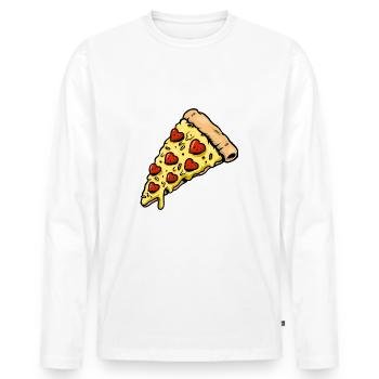 New - Men's Premium Organic Long Sleeve Shirt - white - Front - Nico (187cm)