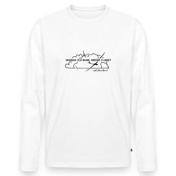 Segelflugzeug Segelfliegen Segelflieger - Männer Premium Bio Langarmshirt - Weiß - Vorne - Nico (187cm)