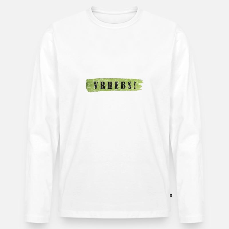 vrhebs! - Männer Premium Bio Langarmshirt - Weiß