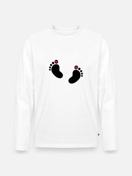 Bébé - T-shirt manches longues Premium bio Homme - blanc