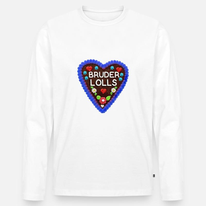 Bruder Lolls - Männer Premium Bio Langarmshirt - Weiß
