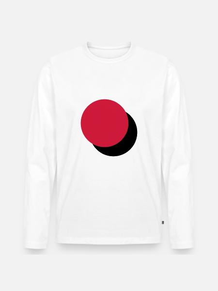 Two touching circles - Men's Premium Organic Long Sleeve Shirt - white