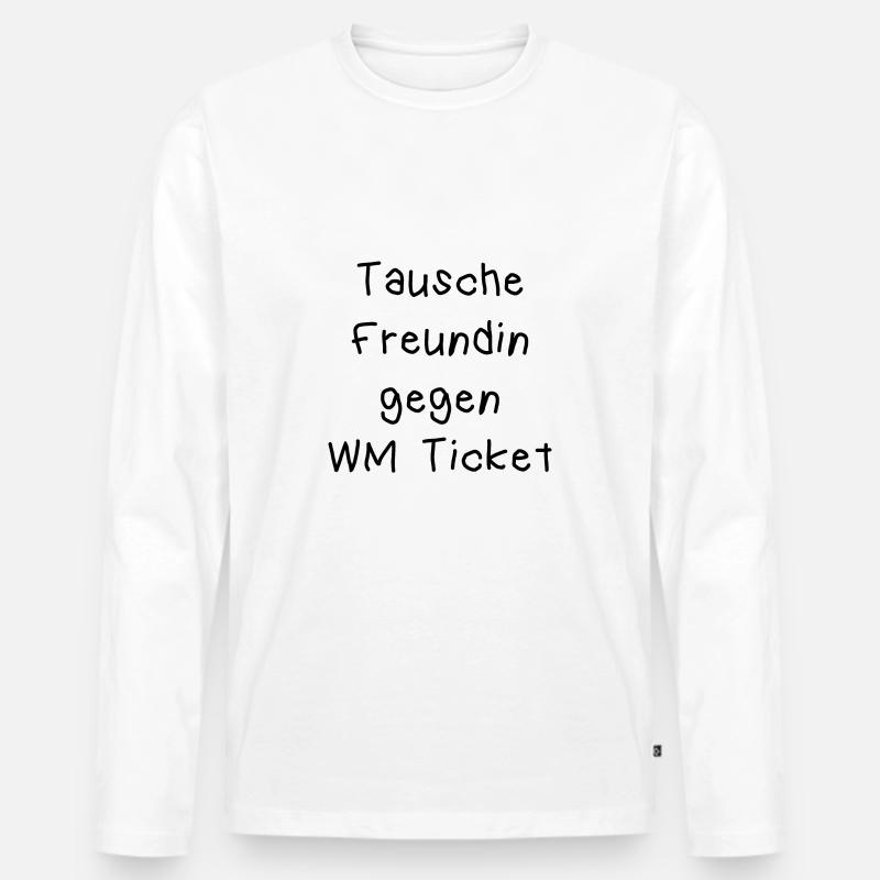 tauschefreundin - Männer Premium Bio Langarmshirt - Weiß