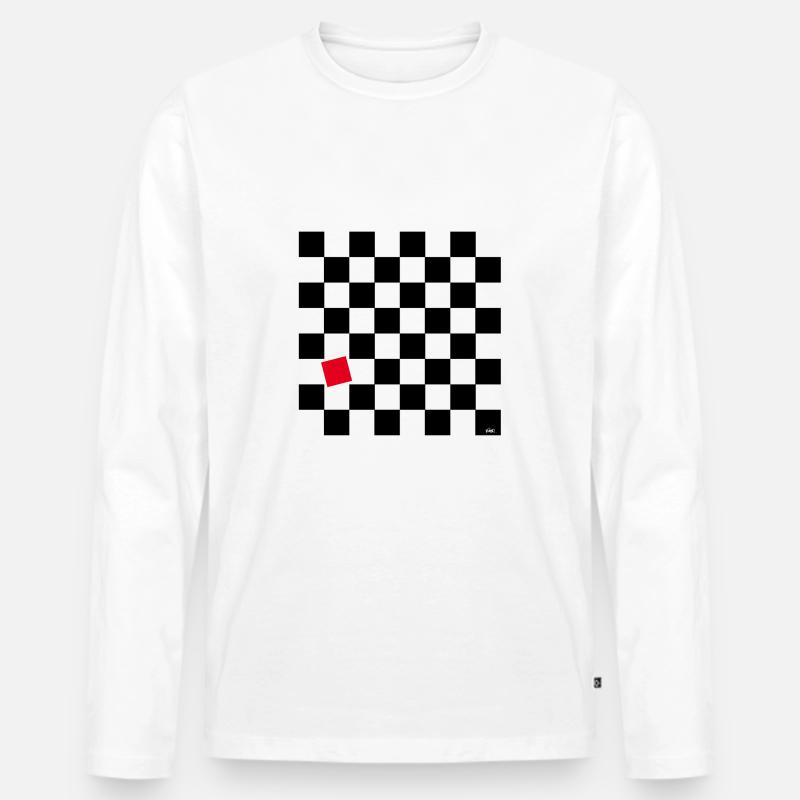 SKA ROT - Männer Premium Bio Langarmshirt - Weiß